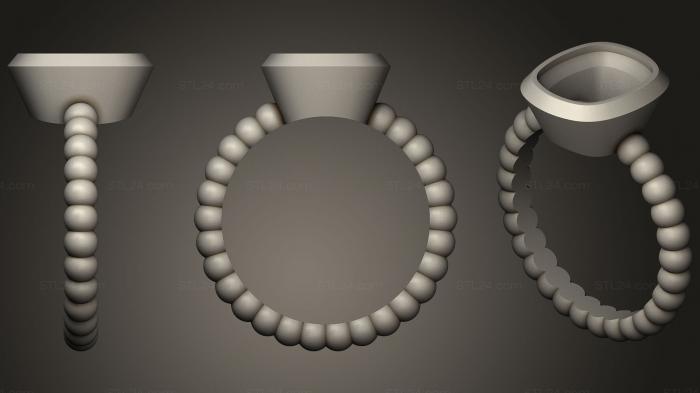 Ювелирные перстни и кольца (Шаровое кольцо33, JVLRP_0284) 3D модель для ЧПУ станка